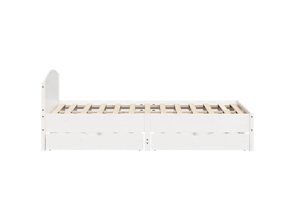 Estructura de cama sin colchón madera de pino blanca 140x200 cm