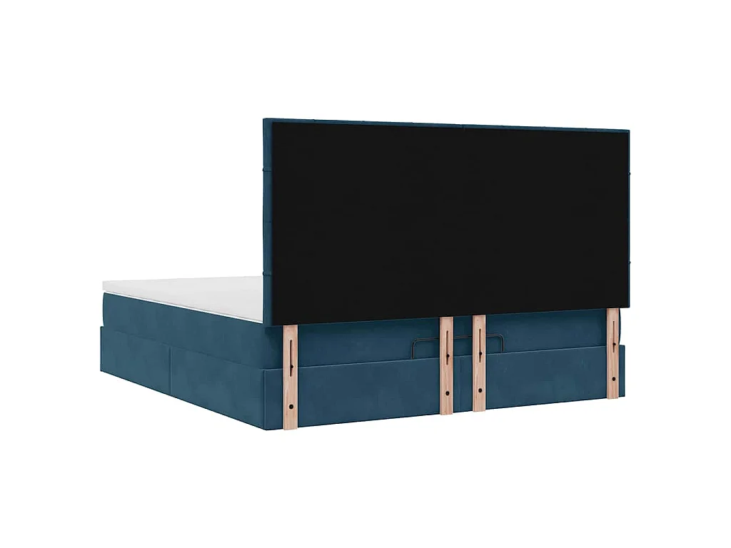 Struttura Letto Pouf con Materassi 160x200 cm Velluto