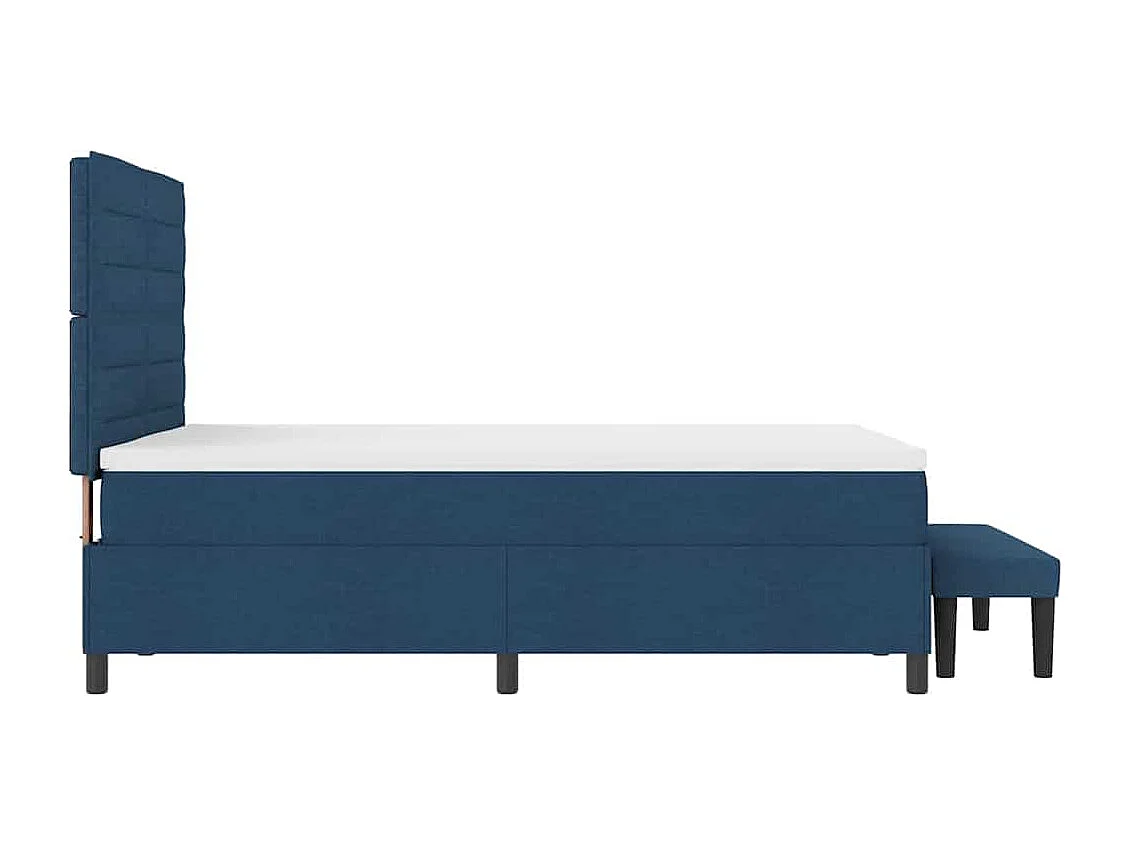 Boxspringbed met hoofdeinde Blauw 140 x 190 cm Stof