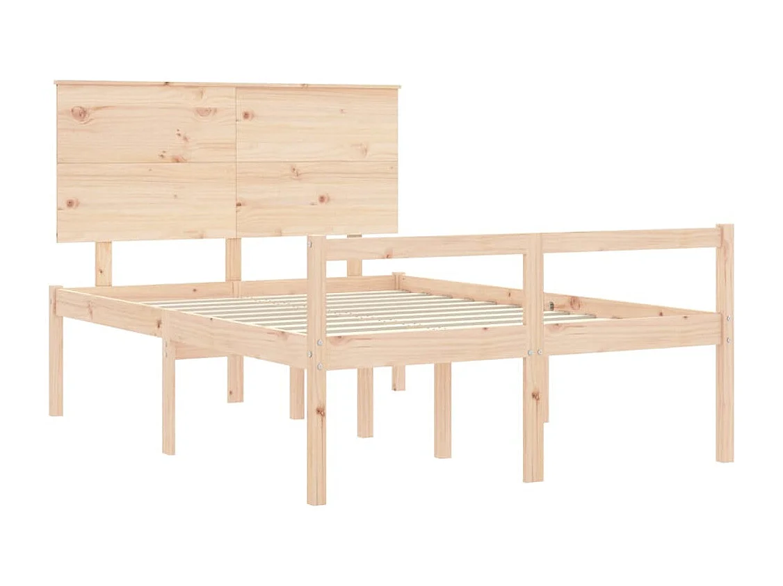 Cama para personas mayores con cabecero madera maciza 140x190cm
