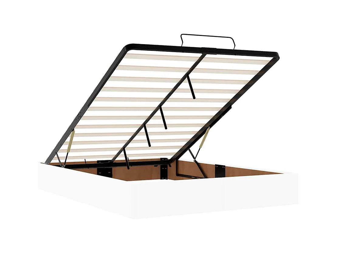 Ottoman-Bett ohne Matratze Weiß 140x200 cm Kunstleder