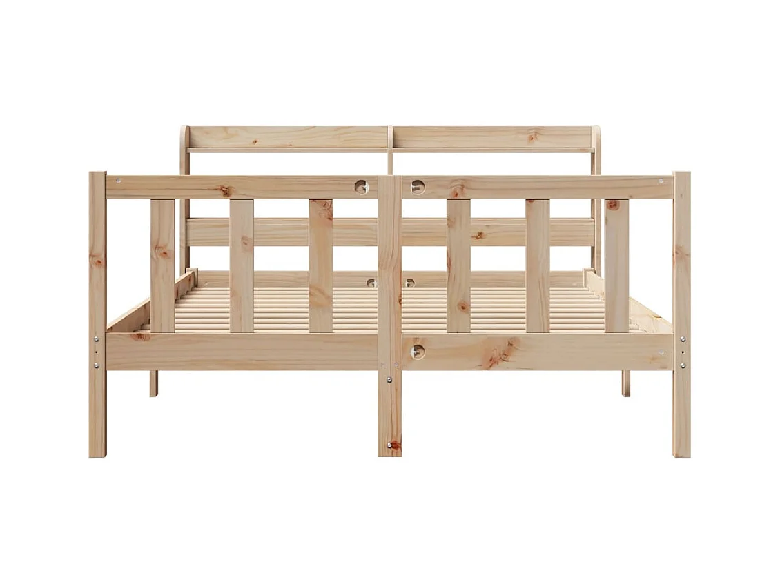 Massivholzbett ohne Matratze 140x190 cm Kiefernholz