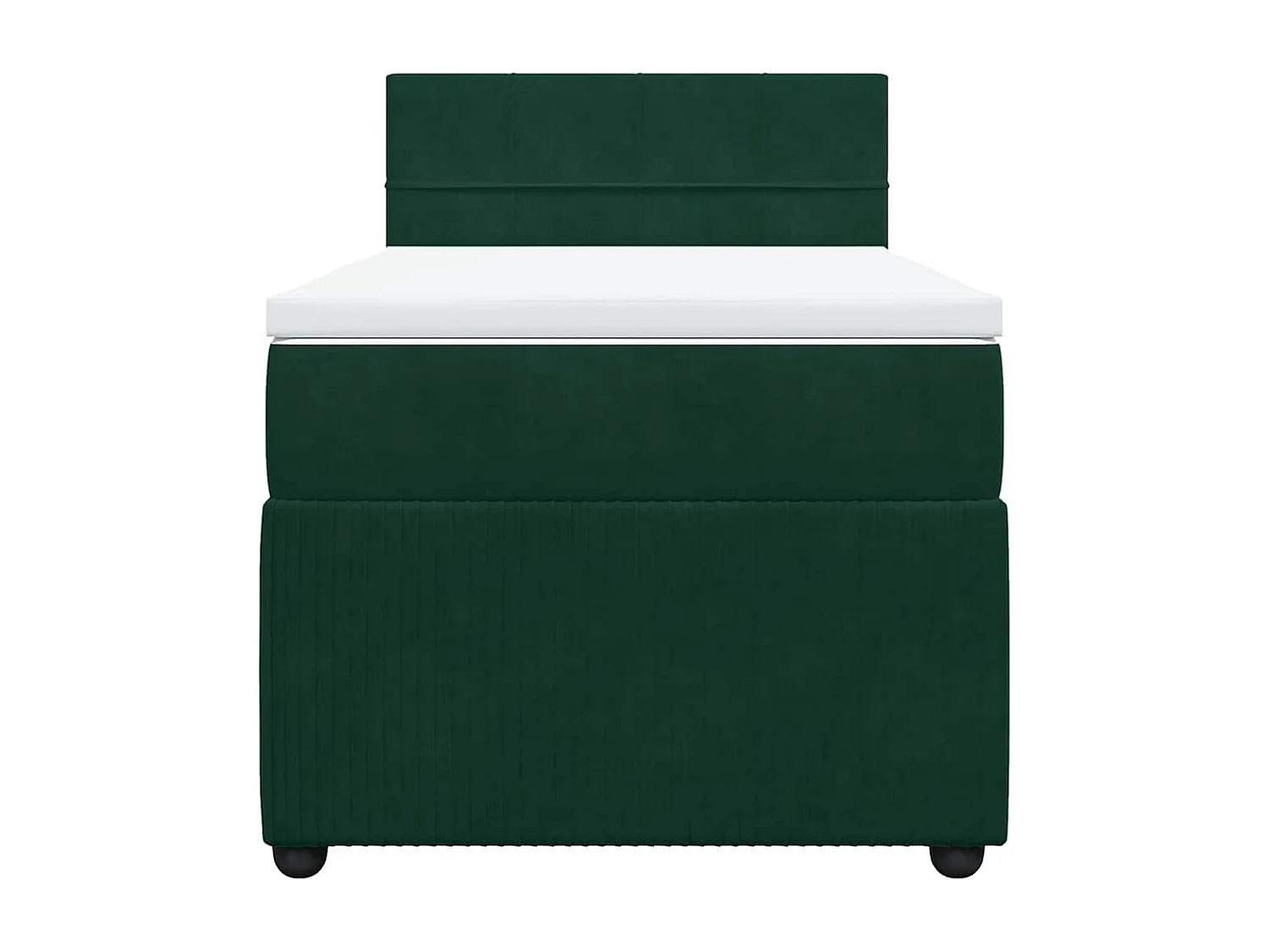 Boxspring met matras fluweel donkergroen 90x200 cm