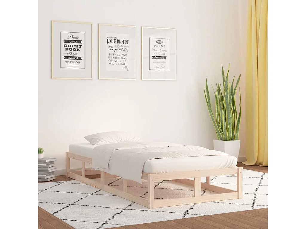 Massivholzbett 90x200 cm