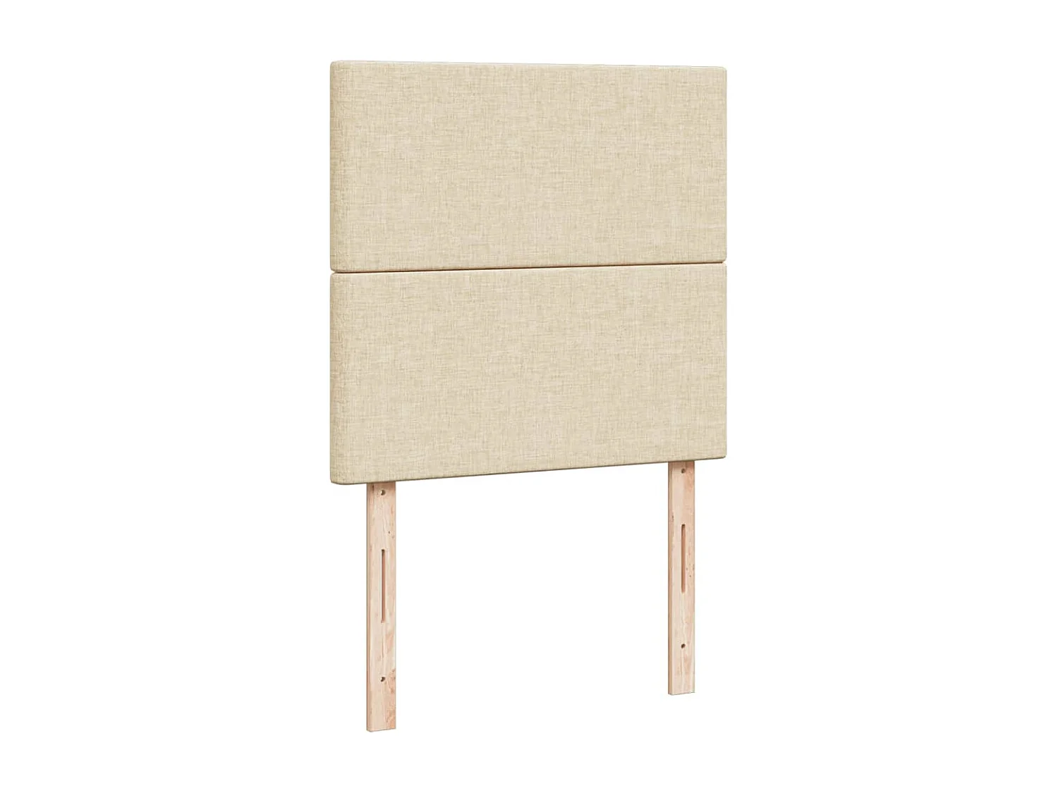 Boxspringbett mit Matratze Creme 100x200 cm Stoff