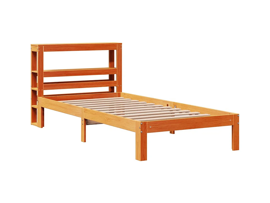 Estructura de cama sin colchón madera maciza marrón 90x190 cm