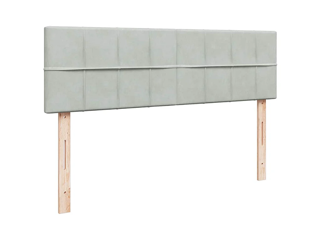 Ottoman bed met matras en LED's 140x190cm fluweel lichtgrijs