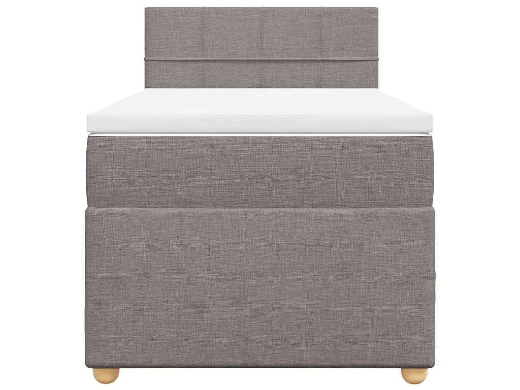 Sommier à lattes de lit avec matelas Taupe 100x200 cm Tissu