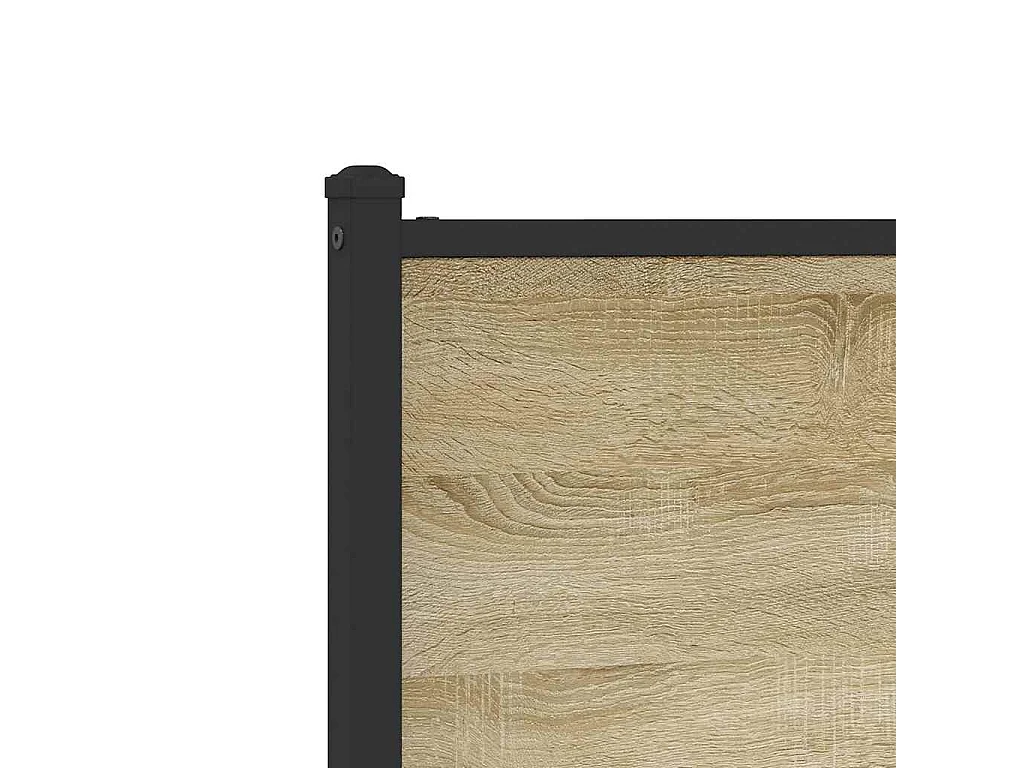 Cadre de lit en métal sans matelas chêne sonoma 140x200 cm