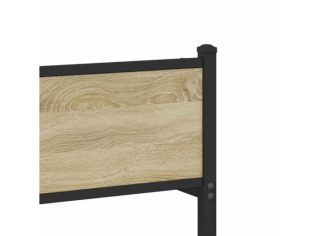 Cadre de lit en métal sans matelas chêne sonoma 140x200 cm