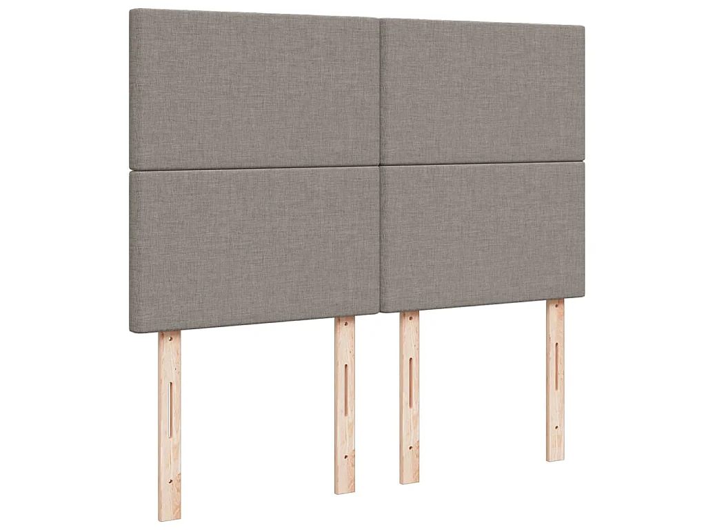Boxspring met matras stof taupe 140x200 cm