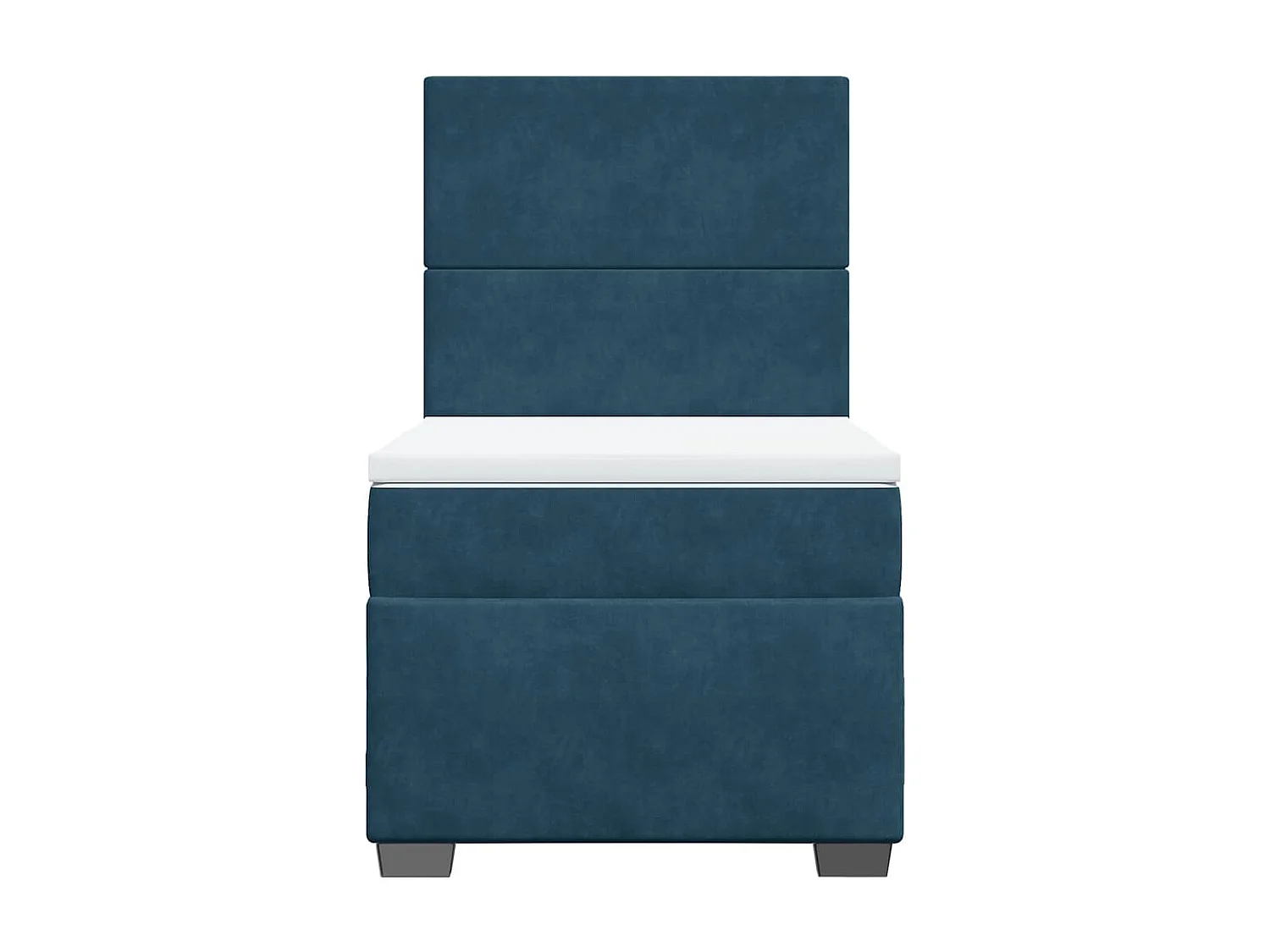 Sommier à lattes de lit avec matelas bleu 100x200 cm