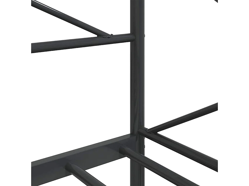 Lit de repos sans matelas noir 90x200 cm acier