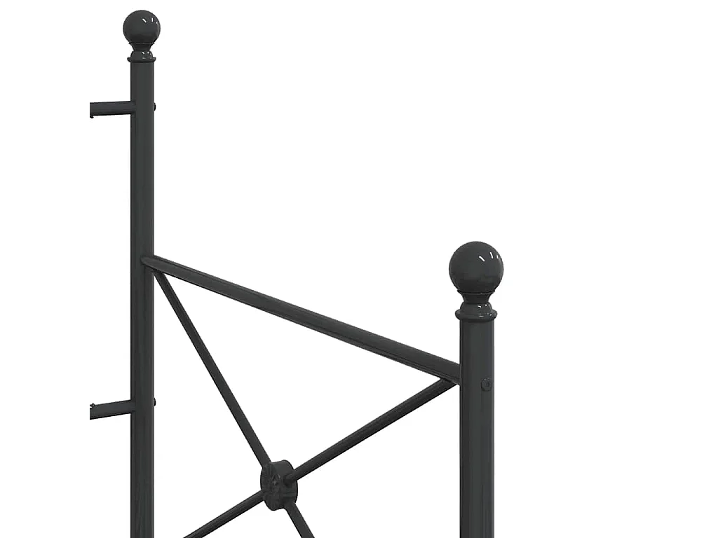 Lit de repos sans matelas noir 90x200 cm acier