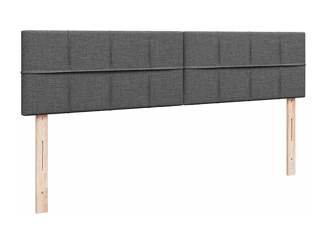 Ottoman bed met matrassen en LED's 180x200cm stof donkergrijs