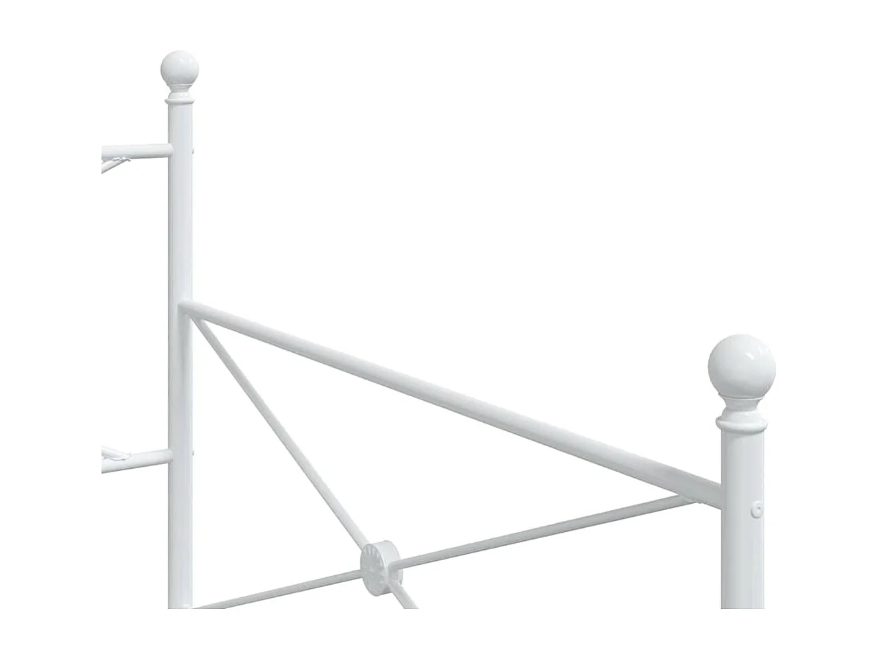 Tagesbett ohne Matratze Weiß 100x190 cm Stahl