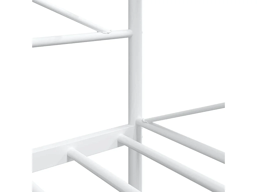 Tagesbett ohne Matratze Weiß 100x190 cm Stahl