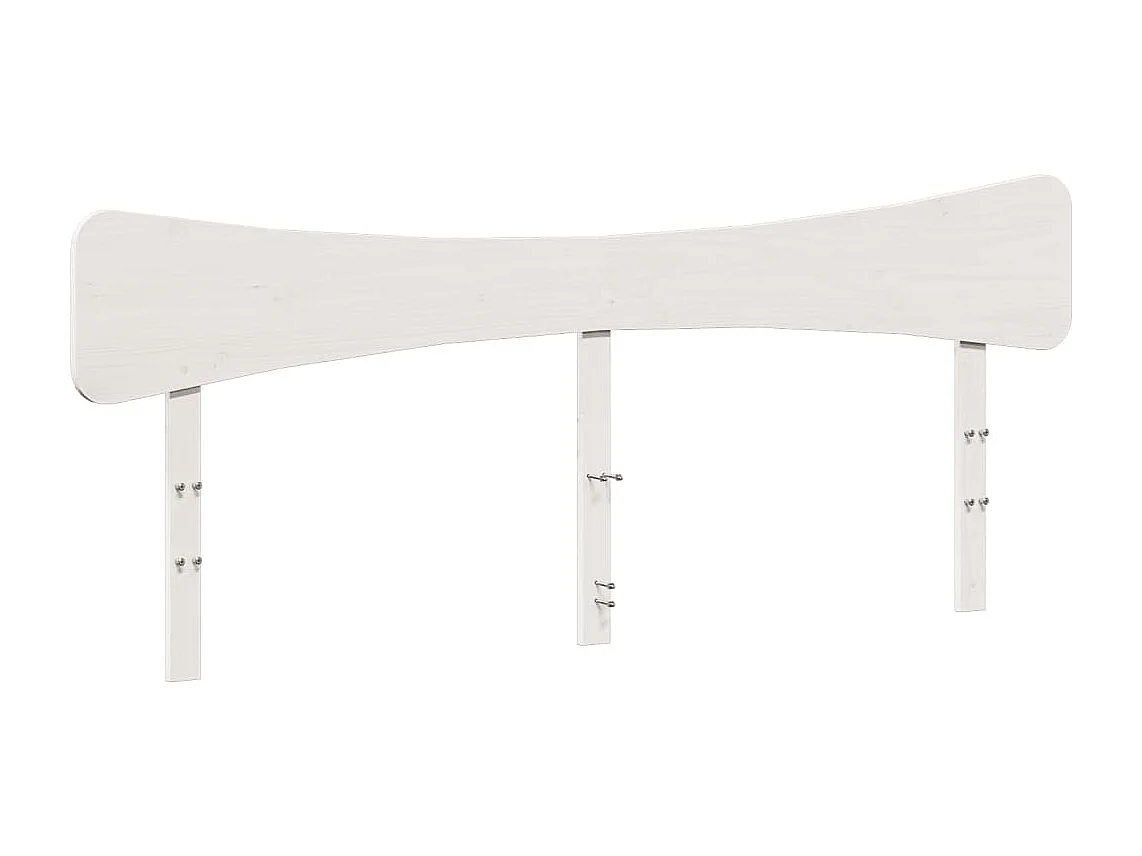 Bedframe zonder matras massief grenenhout wit 180x200 cm