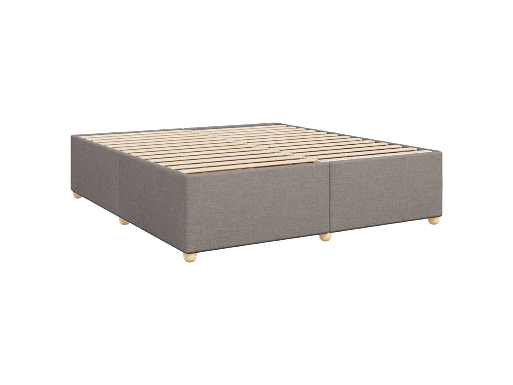 Boxspring met matras stof taupe 180x200 cm