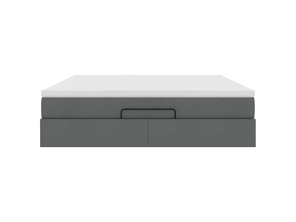 Ottoman bed met matras 180x200cm stof donkergrijs