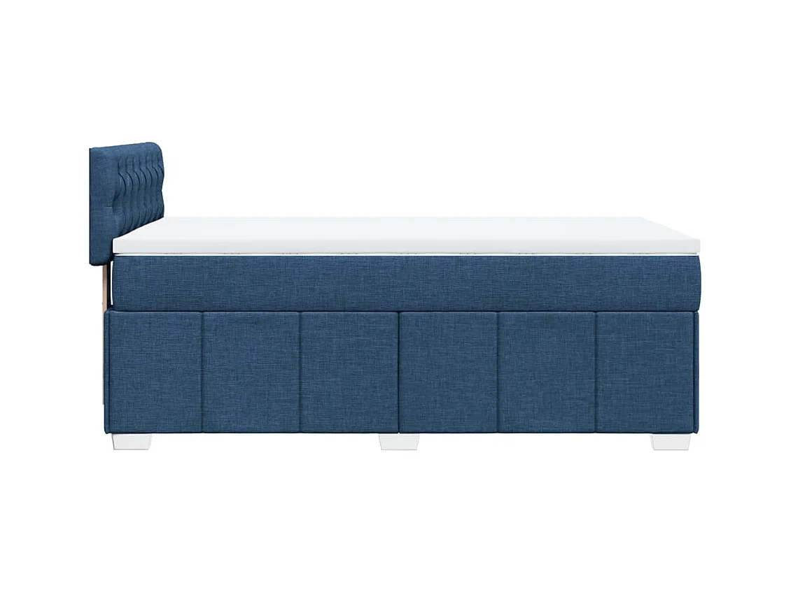Boxspring met matras stof blauw 100x200 cm