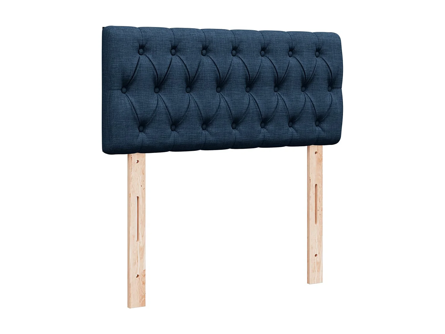 Cama box spring con colchón tela azul 100x200 cm