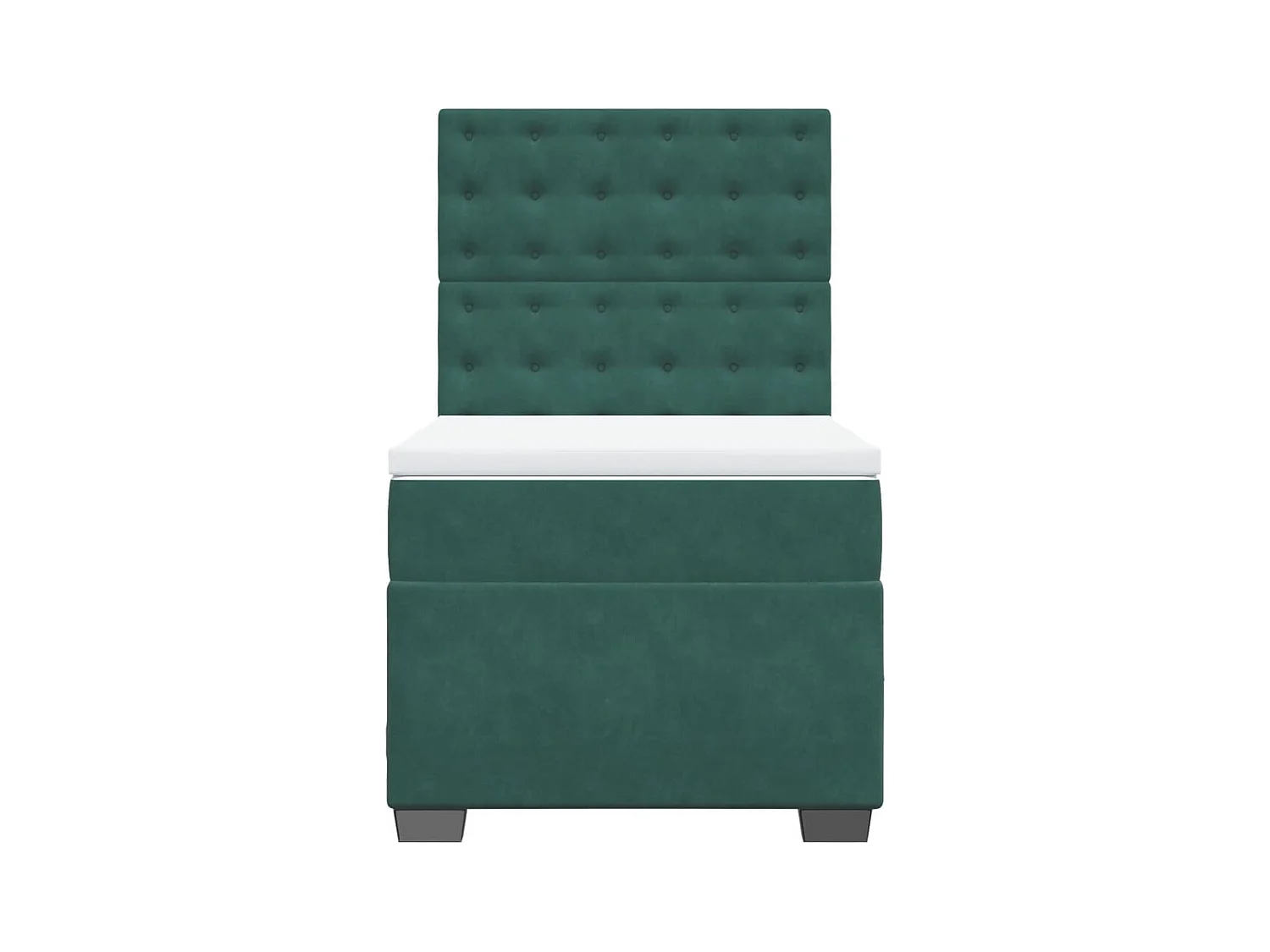 Sommier à lattes de lit avec matelas Vert foncé 90x200 cm