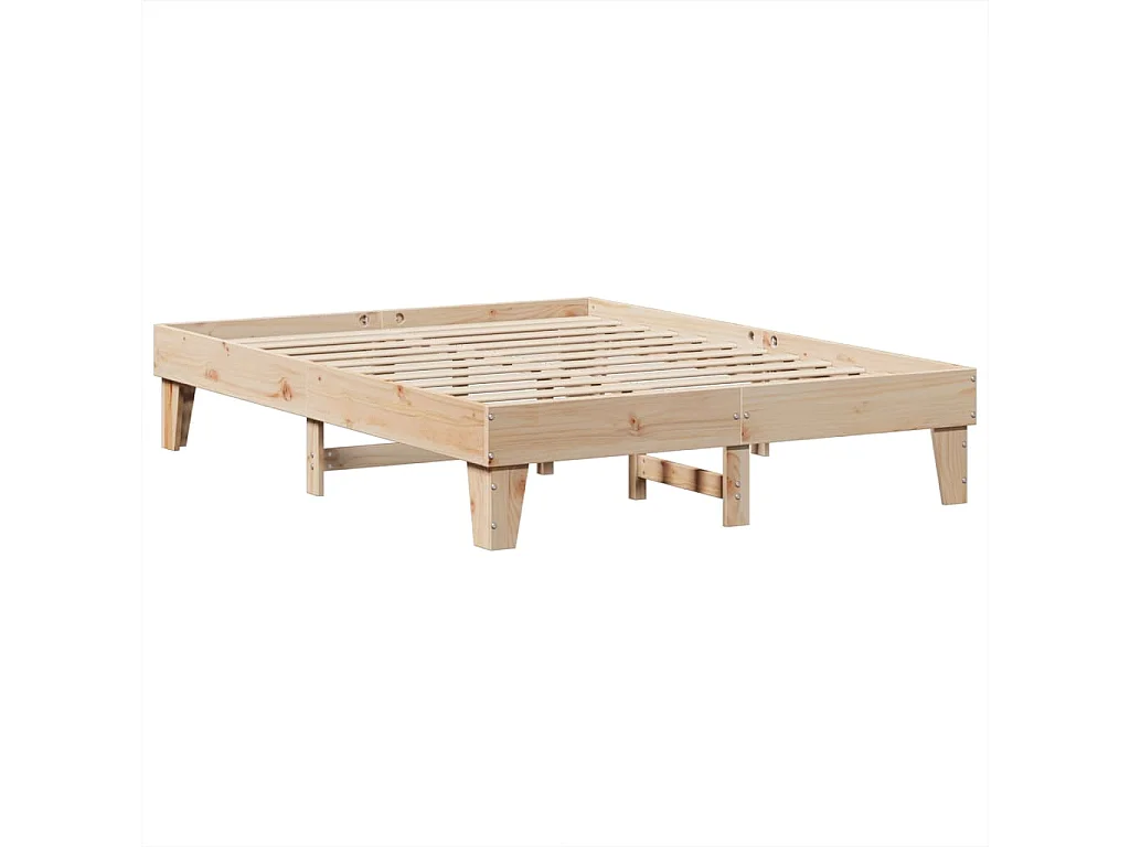 Cadre de lit sans matelas 140x200 cm bois massif de pin