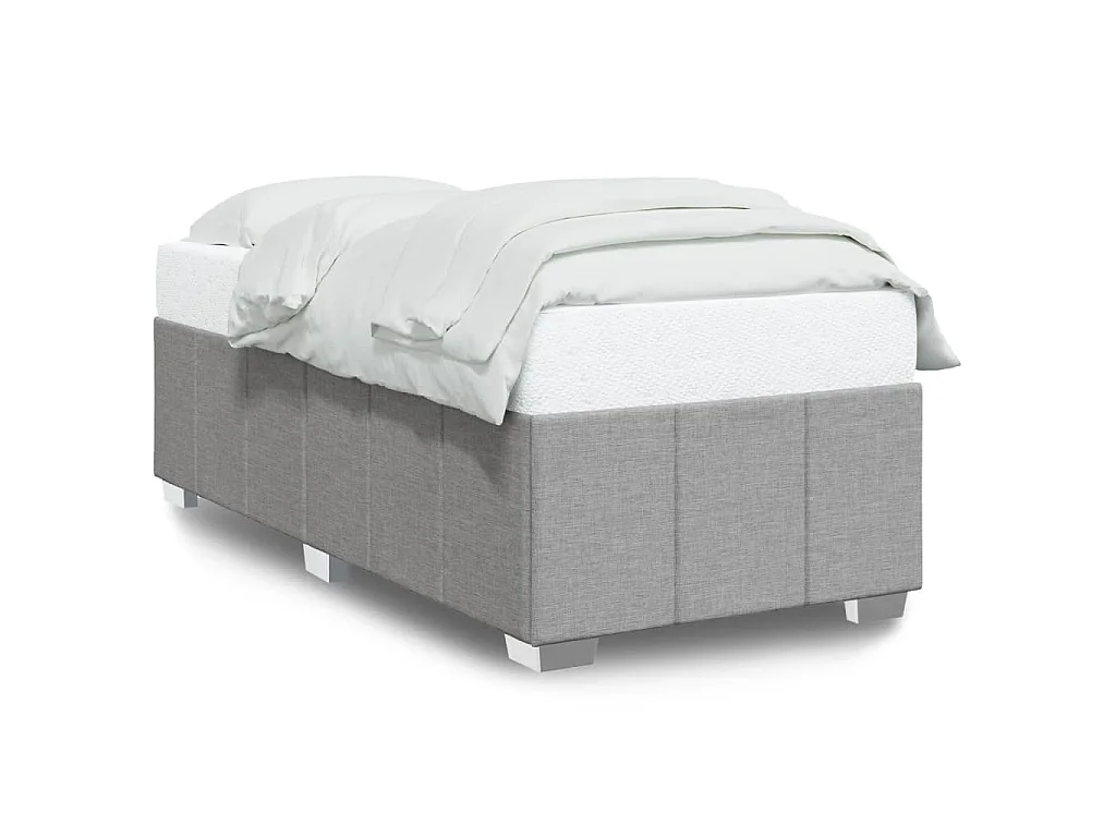 Bedframe zonder matras 90x190 cm stof lichtgrijs