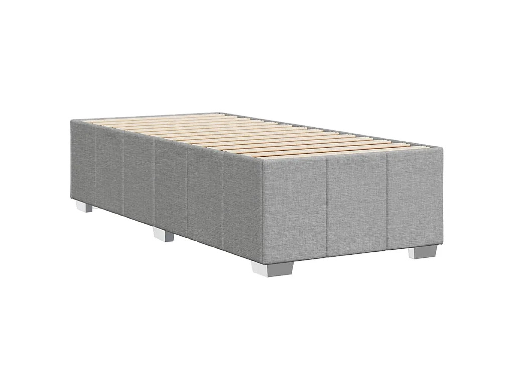 Bedframe zonder matras 90x190 cm stof lichtgrijs