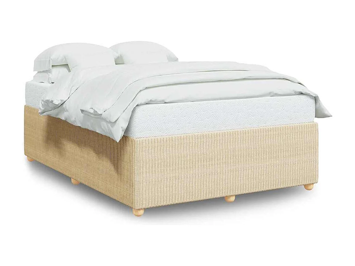 Giroletto senza Materasso Crema 140x190 cm in Tessuto