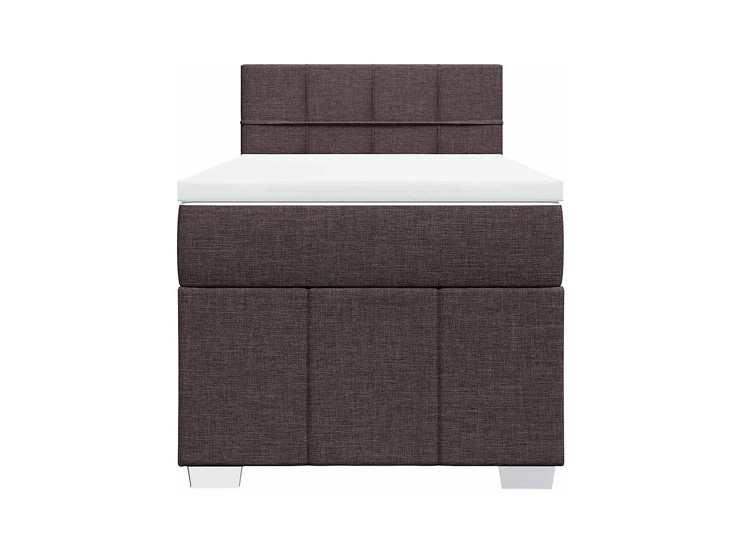 Sommier à lattes de lit avec matelas Marron foncé 90x200 cm