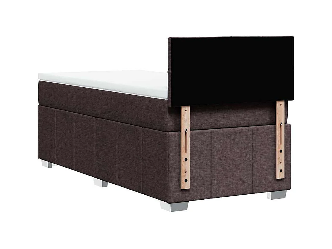 Sommier à lattes de lit avec matelas Marron foncé 90x200 cm