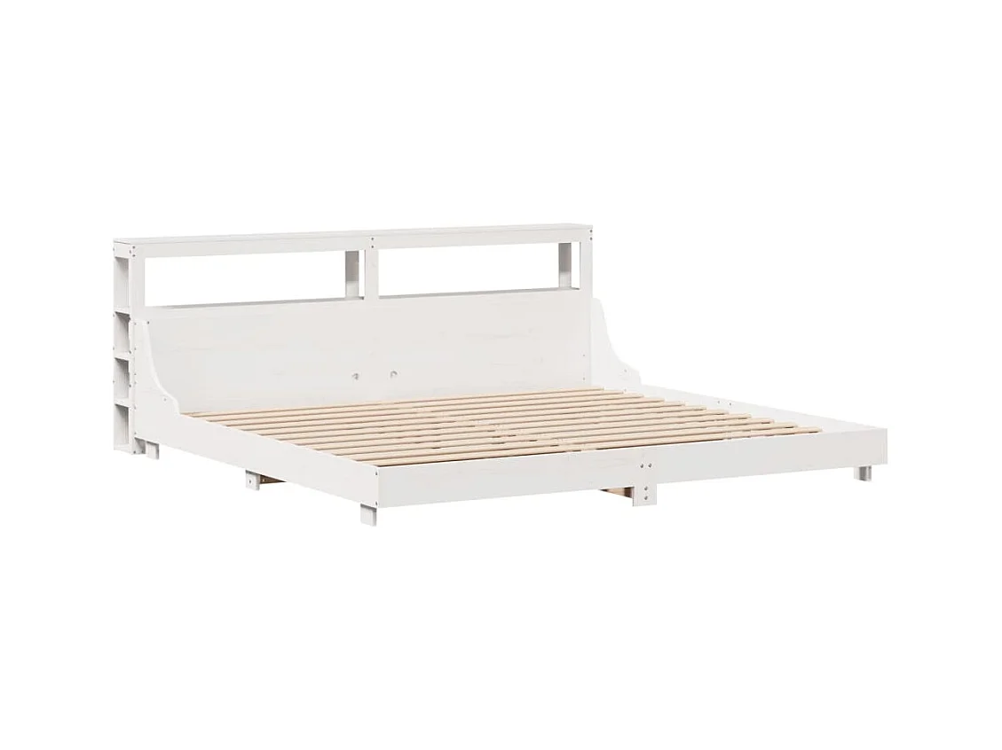 Letto senza Materasso Bianco 180x200 cm Legno Massello di Pino