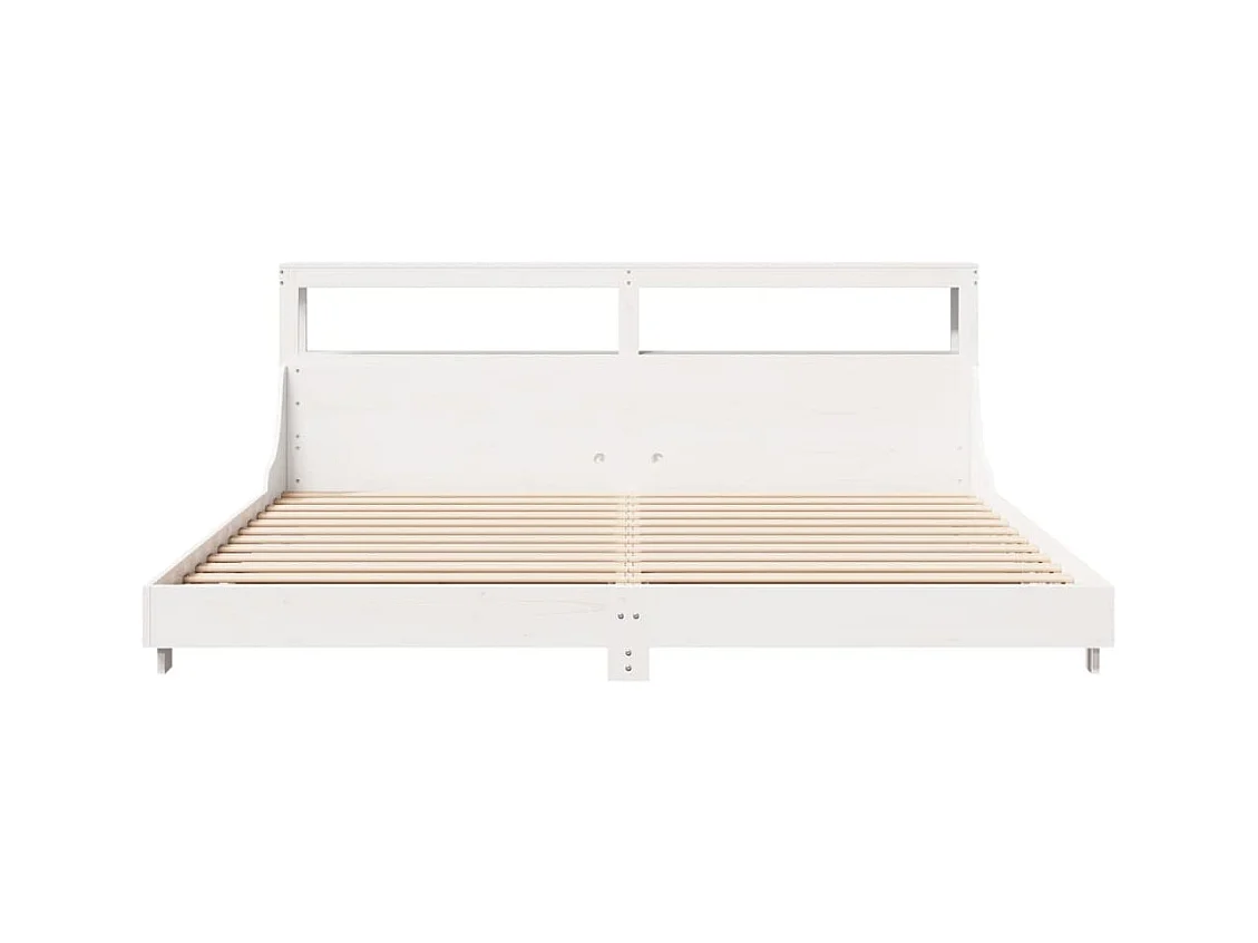 Letto senza Materasso Bianco 180x200 cm Legno Massello di Pino