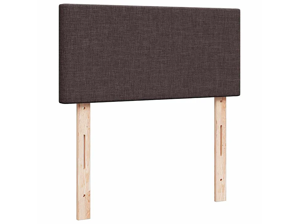 Lit ottoman avec matelas marron foncé 100x200 cm tissu