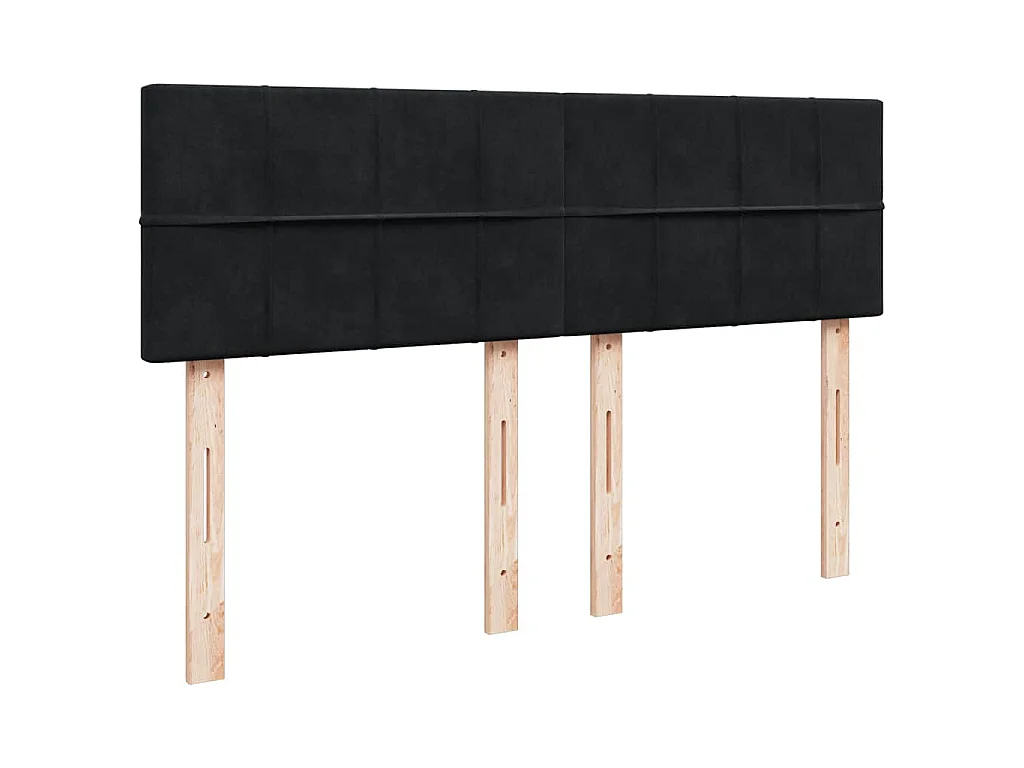 Cadre de lit ottoman avec matelas noir 140x190 cm velours