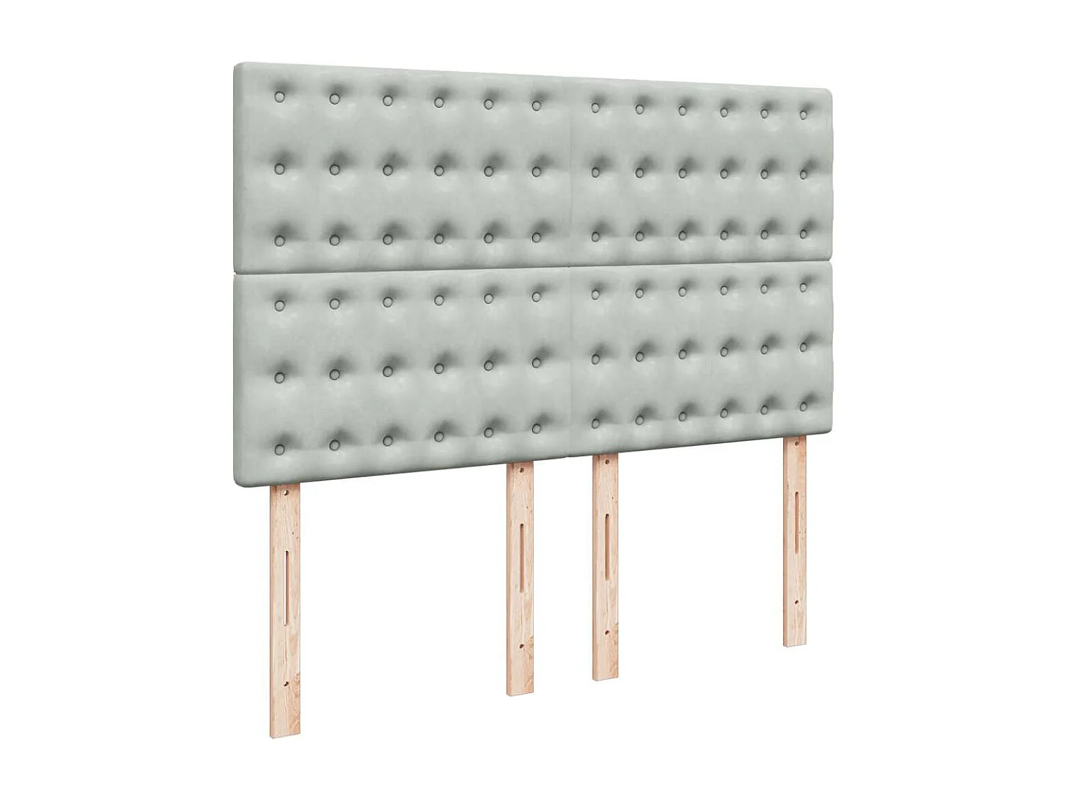 Cama box spring con colchón terciopelo gris claro 140x200 cm
