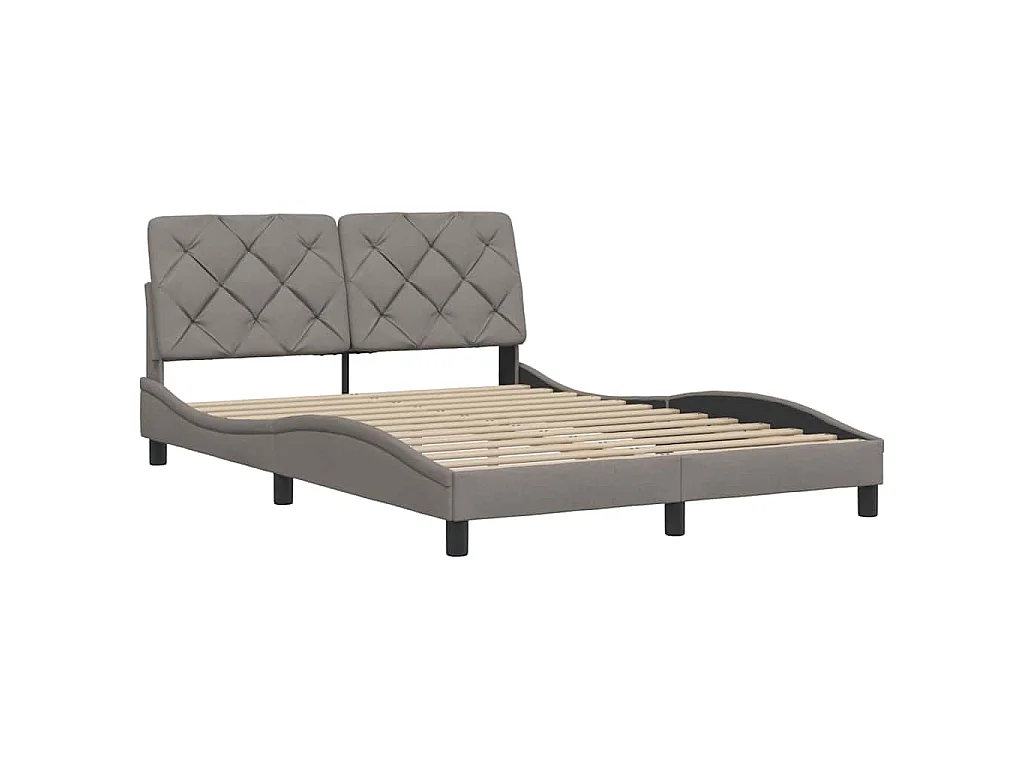 Bettgestell ohne Matratze Taupe 140x200 cm Stoff