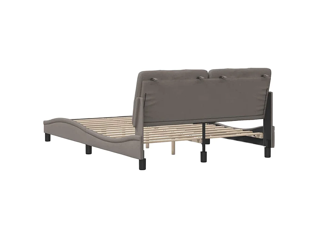 Bedframe zonder matras stof taupe 140x200 cm