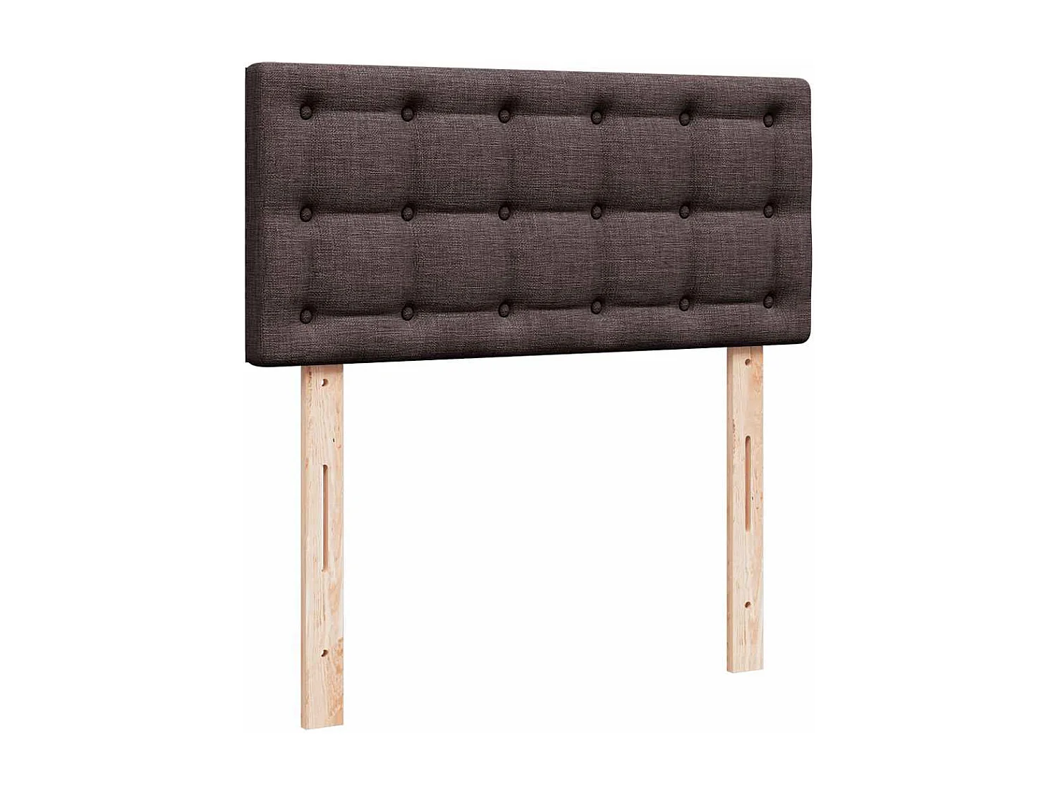 Lit ottoman avec matelas marron foncé 100x200 cm tissu