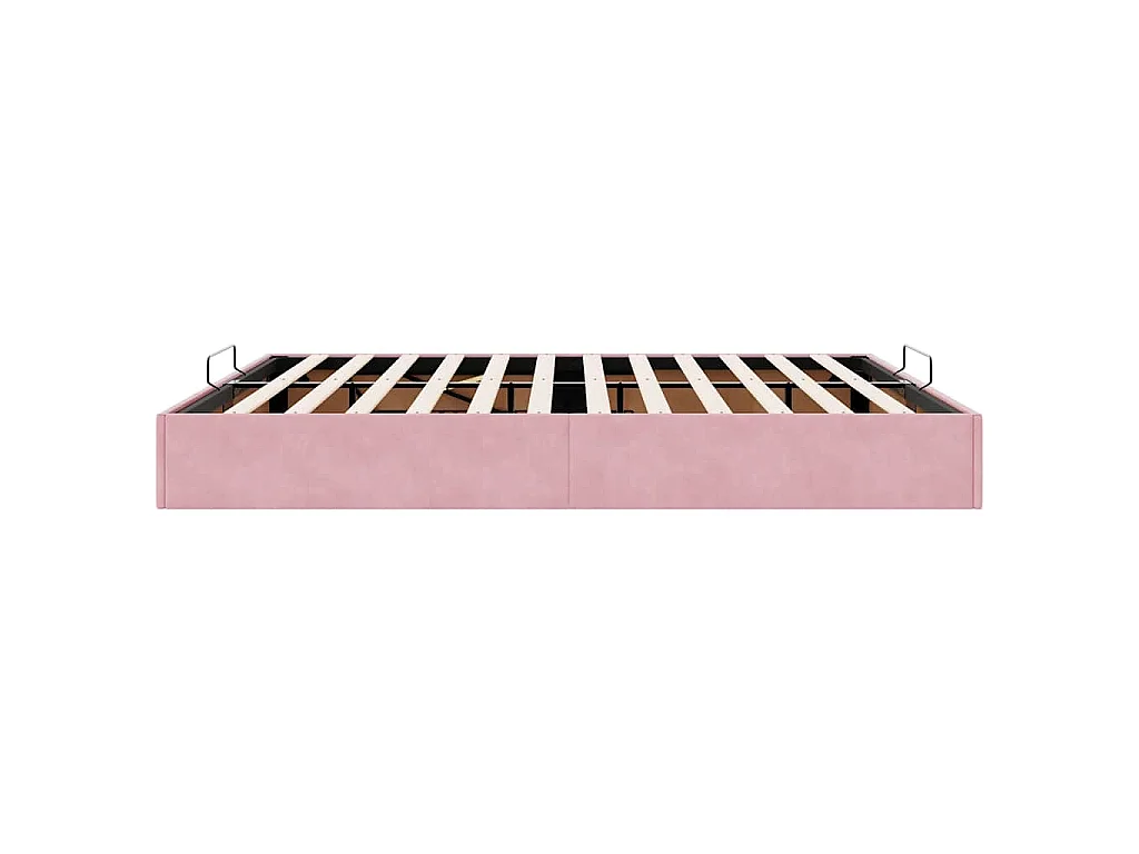 Ottoman bedframe zonder matras 180x200 cm fluweel roze