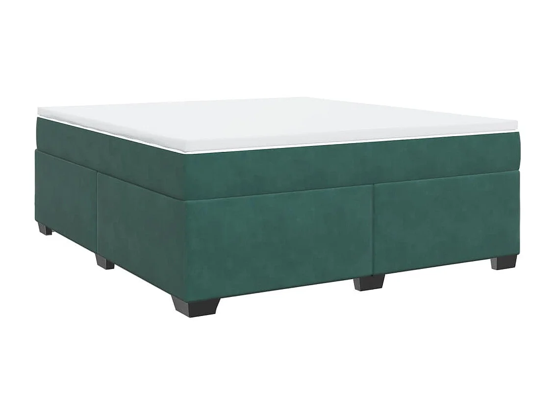 Boxspringbett mit Matratze Dunkelgrün 180x200 cm Samt