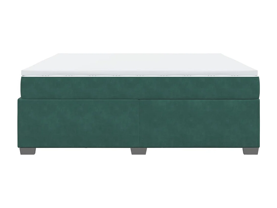Boxspringbett mit Matratze Dunkelgrün 180x200 cm Samt