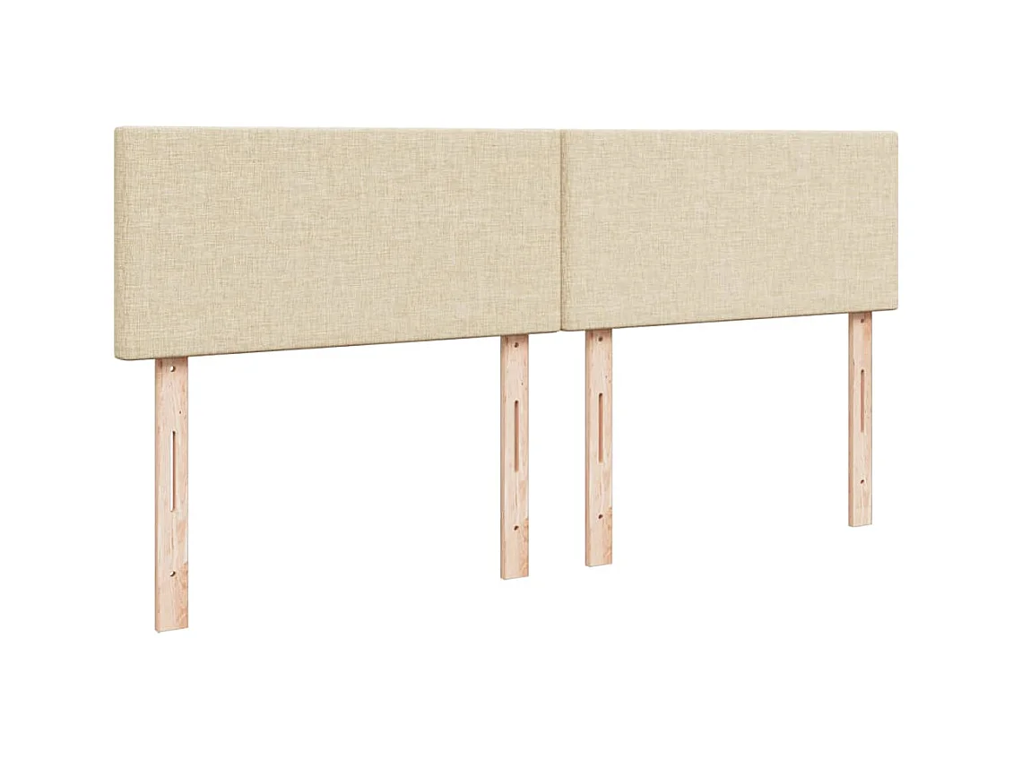 Sommier à lattes de lit avec matelas Crème 180x200 cm Tissu