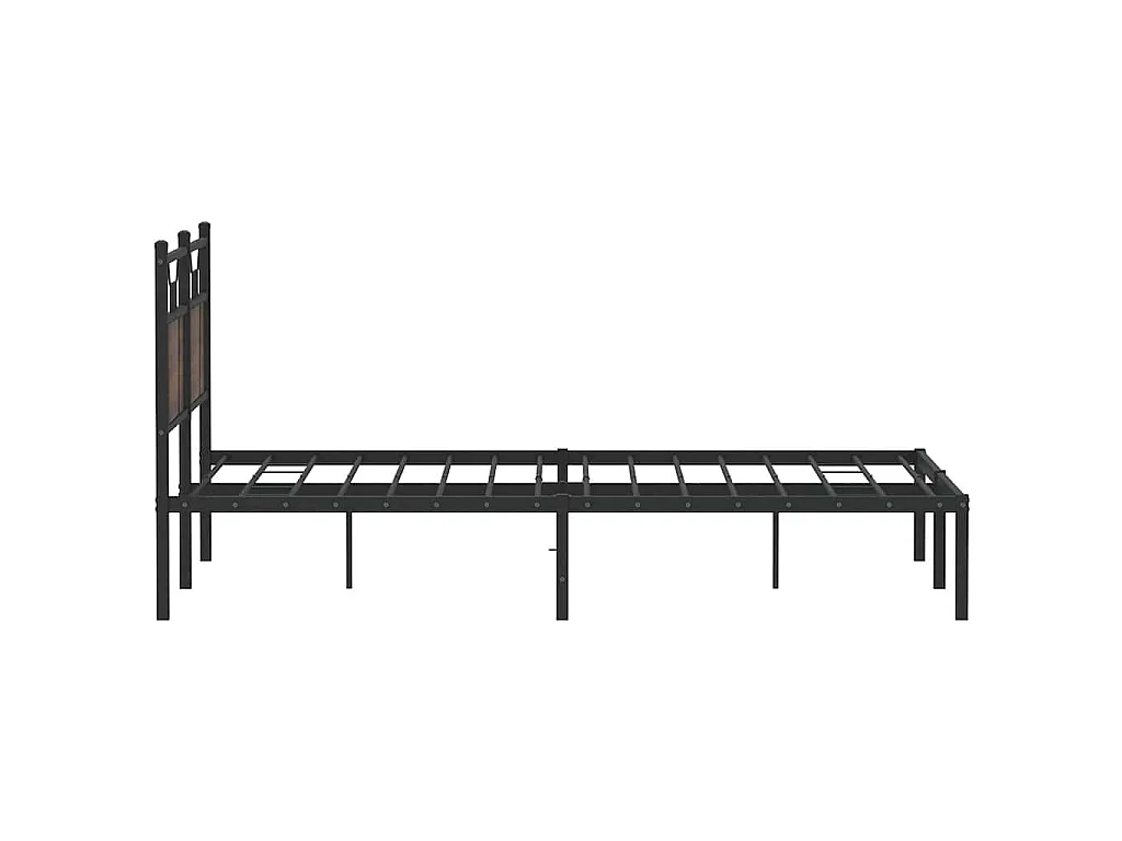 Cadre de lit sans matelas chêne marron 140x200 cm