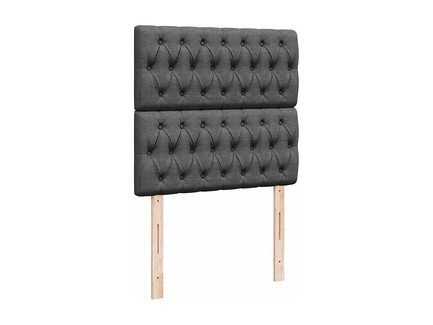 Cama otomana com colchão 90x200 cm tecido cinzento escuro