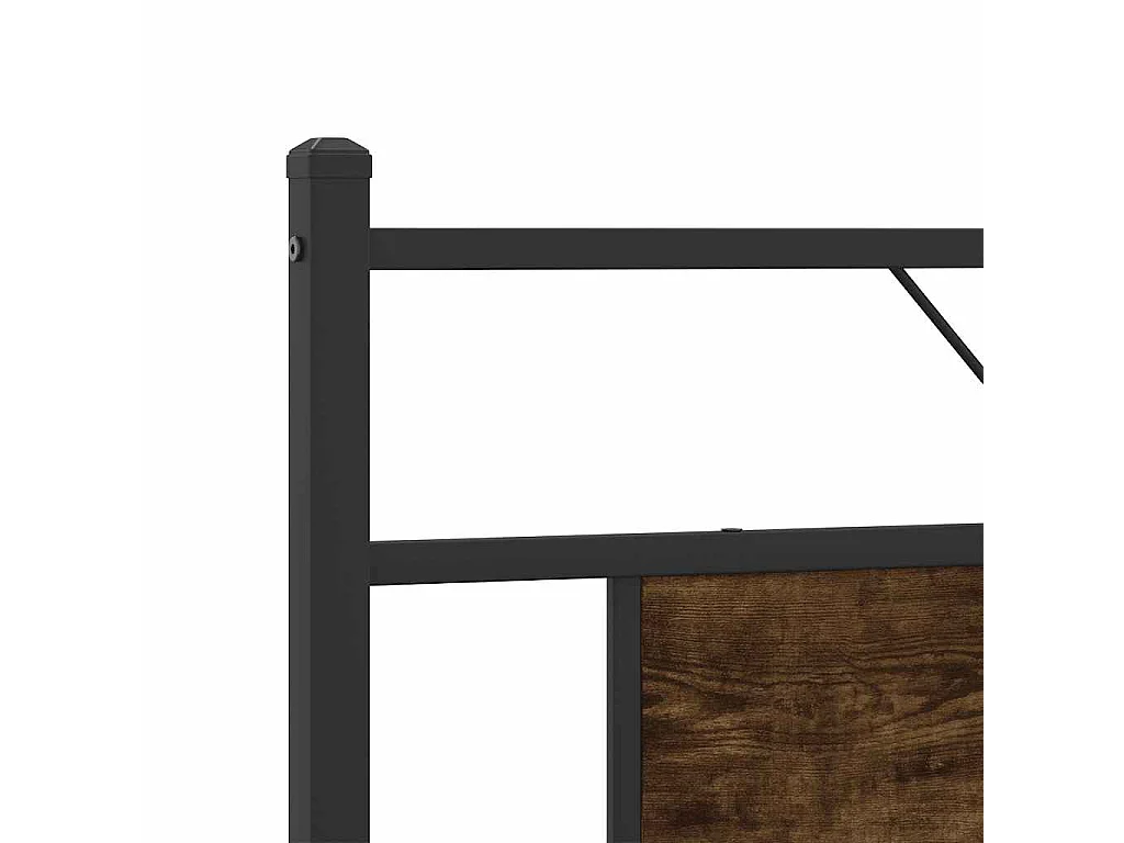 Cadre de lit sans matelas chêne fumé 160x200 cm bois ingénierie
