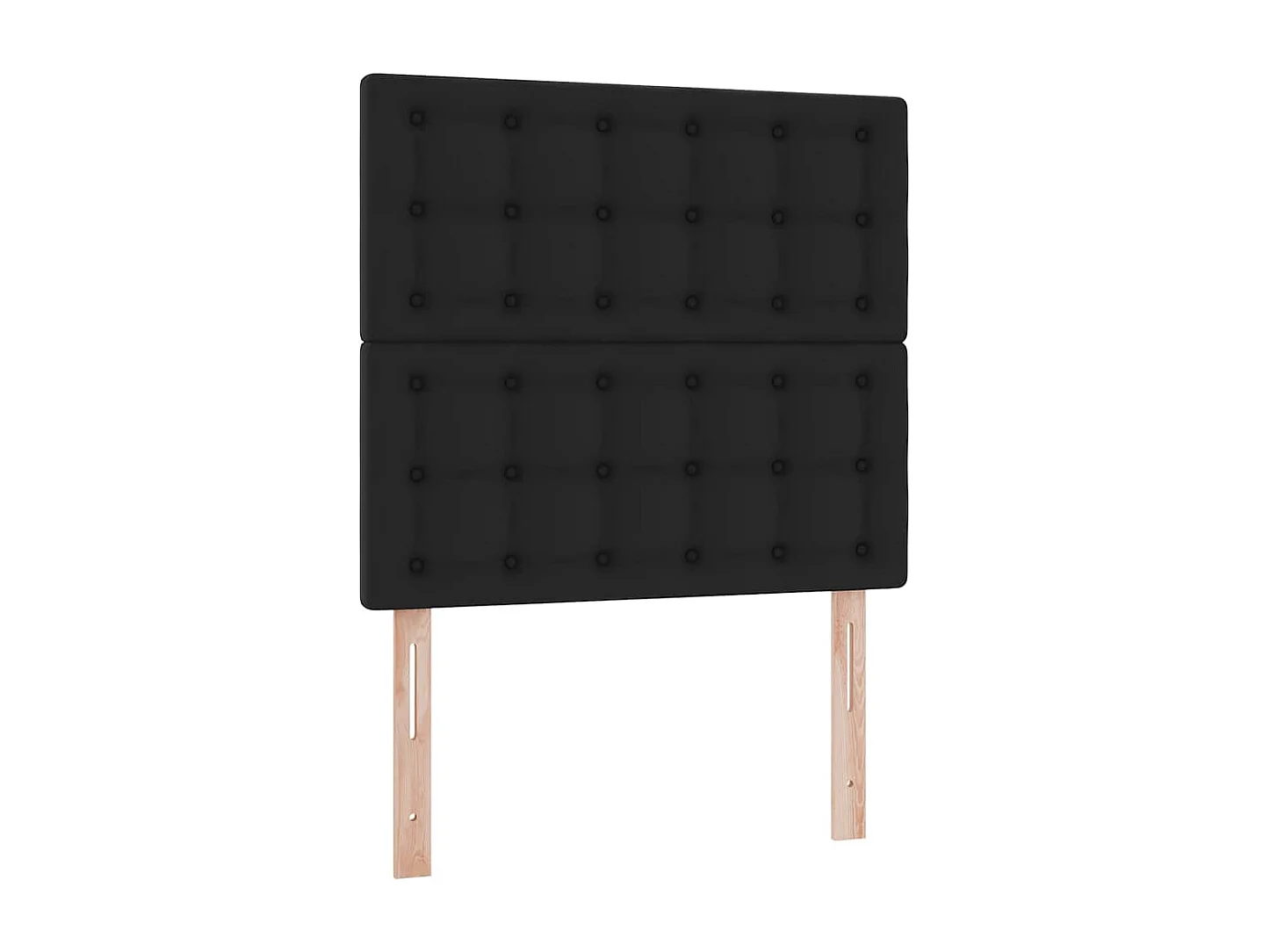 Ottoman-Bett mit Matratze & LEDs Schwarz 90x190 cm Kunstleder