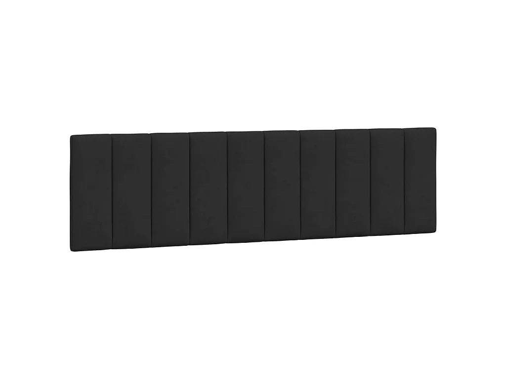 Letto con Materasso Hanko Nero 180x200 cm in Velluto